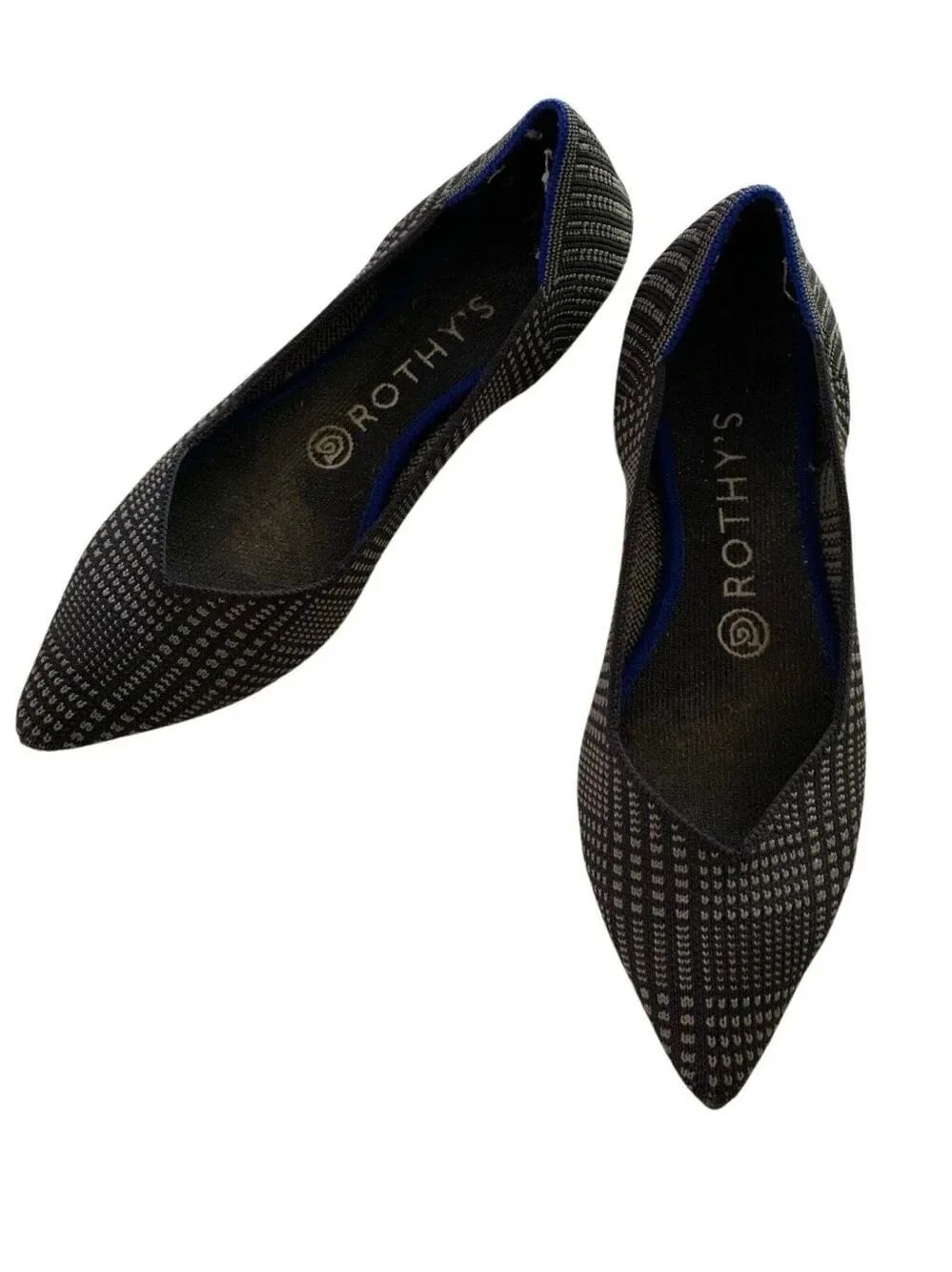 Rothy's Glen Plaid Pointed Retired flats women's size 7.5